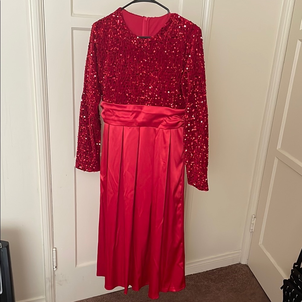 Kids Red Sequin Dress